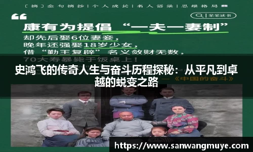 史鸿飞的传奇人生与奋斗历程探秘：从平凡到卓越的蜕变之路